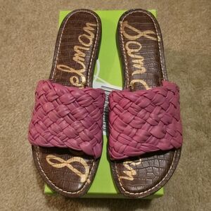 Sam Edelman Gruffin Leather Sandals Rose Color Women's Size 11 Excellent